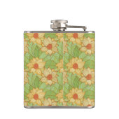 Retro-Magnolia-Muster Flachmann (Rückseite)