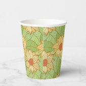 Retro Magnolia Muster Pappbecher (Rechts)
