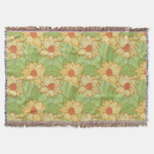 Retro Magnolien-Muster Decke