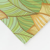 Retro Magnolien-Muster Fleecedecke (Ecke)