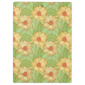 Retro Magnolien-Muster Klemmbrett (Rückseite)