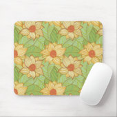 Retro Magnolien-Muster Mousepad (Mit Mouse)