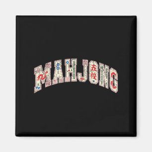 Retro Mahjong Floral Dragon Tile Game Geschenke fü Magnet