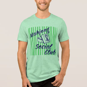 Retro-Mahjong-Social-Club-Spiel-Shirt Tri-Blend Shirt