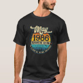 Retro Mai 1986 Limited Edition gibt Geschenke 35. T-Shirt (Vorderseite)