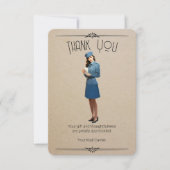 Retro Mail Carrier Personalisiert Danke Karte (Vorderseite)