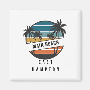 Retro Main Beach East Hampton Surfbrett Surfen Magnet