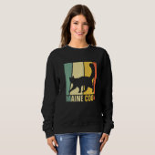 Retro Maine Coon Cat Kitten Cat 1 Sweatshirt (Vorne ganz)
