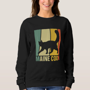 Retro Maine Coon Cat Kitten Cat 1 Sweatshirt