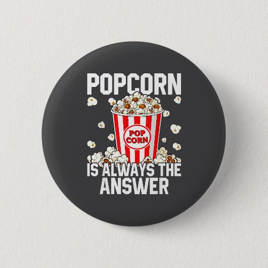 Retro-Mais-Popcorn-Liebhaber-Kostüm Button (Vorderseite)