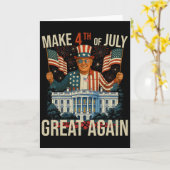 Retro Make 4th Of Jully Great Again Präsident Trum Karte (Gelbe Blume)