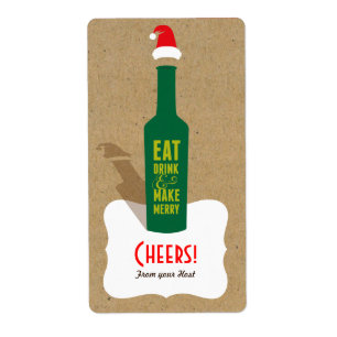 Retro Make Merry Gift Label - Favoriten, Hostess G