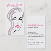 Retro Make-up artist Visitenkartendesign Visitenkarte (Vorne/Hinten)