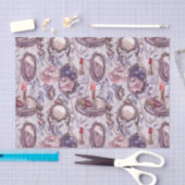 Retro Makeup Vanity Compact Mirror Decoupage Seidenpapier (Handwerk)