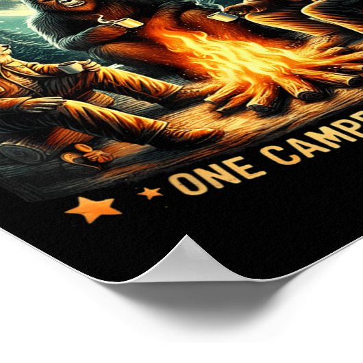 Retro Making Memories One Campfire At A Time Bigfo Poster (Ecke)