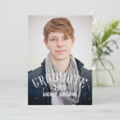 Retro Male 2015 Graduation Party - Einladung (Stehend Vorderseite)