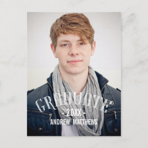 Retro Male Einladung zur Graduiertengruppe