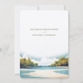 Retro Malediven Reisen Rett-the-Date Einladung (Rückseite)