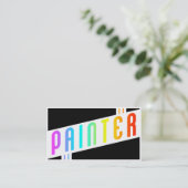 Retro Maler Visitenkarte (Stehend Vorderseite)