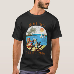 Retro Malibu Kalifornien Souvenir Vintage Strand T-Shirt