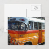 Retro Malta bus Postkarte (Vorne/Hinten)