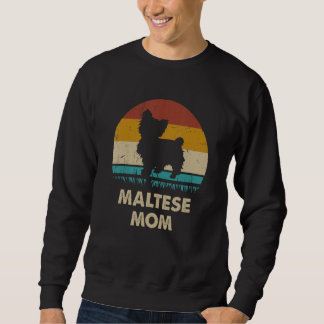 Retro Maltese Dog Mom   Maltese Dog     Women Sweatshirt