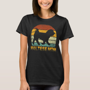 Retro Maltesische Mama Dackel Hundebesitzerin Mutt T-Shirt