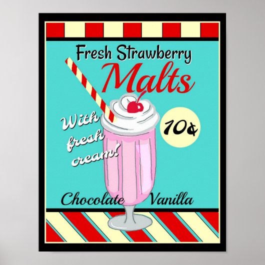 Retro-Maltzucker Poster (Vorne)