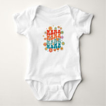 Retro Mama Baby-Shirt - Passende Mom und Ich Kombi