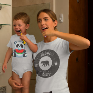 Retro Mama Bär Muttertag T-Shirt