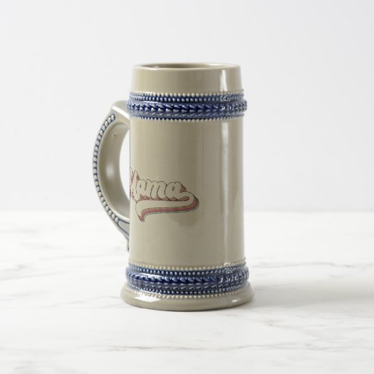 Retro Mama Bierglas (Vorderseite Links)