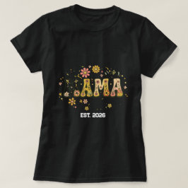 Retro Mama Blumen T-Shirt - Vintage 70er Jahre Gro