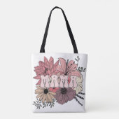 Retro Mama Blumenhemd - Groovy 70er Muttertag Tasche (Rückseite)