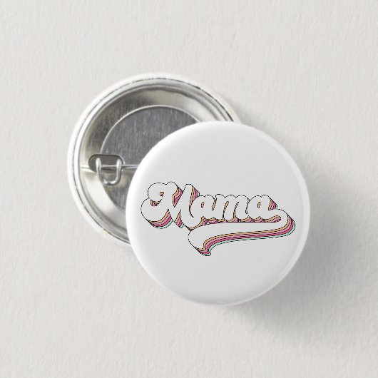 Retro Mama Button (Vorne & Hinten)
