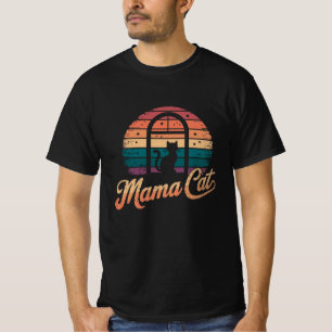 Retro Mama Cat Mother's Day T-Shirt