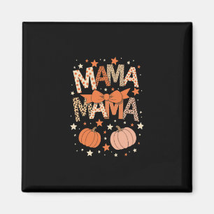 Retro Mama Coquette Bögen Leopard Mama Fall Dankfe Magnet