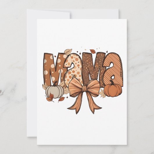 Retro Mama Coquette Bow Herbst Erntedank Einladung (Vorderseite)