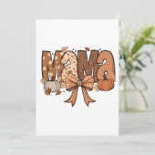 Retro Mama Coquette Bow Herbst Erntedank Einladung (Stehend Vorderseite)