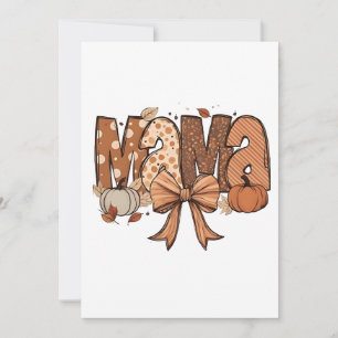 Retro Mama Coquette Bow Herbst Erntedank Einladung