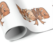 Retro Mama Coquette Bow Herbst Erntedank Geschenkpapier (Rolleneckpunkt)