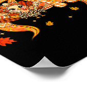 Retro Mama Coquette Fall Turkey Thanksgiving Match Poster (Ecke)