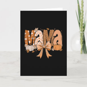 Retro Mama Coquette Schleifen Leopard Mama Herbst Karte