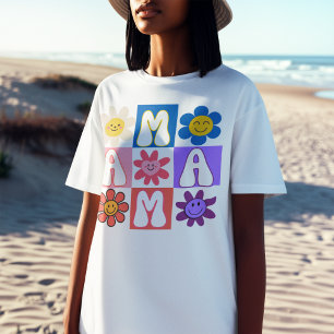 Retro MAMA Daisy Floral Mutter Tagesgeschenk T-Shirt