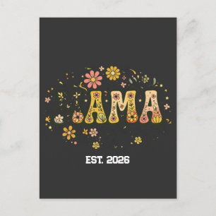 Retro Mama Floral - Vintage 70er Jahre Groovy Postkarte