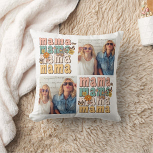 Retro-Mama-Fotocollage, individuelles Geschenk zum Kissen