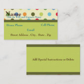 Retro Mama-Geschäfts-Karte Telefonnummerkarte (Vorne/Hinten)