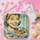 Retro-Mama-Halteplatte Halloween-Kürbisfutter Pappteller (Party)