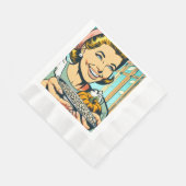 Retro-Mama-Halteplatte Halloween-Kürbisfutter Serviette (Ecke)