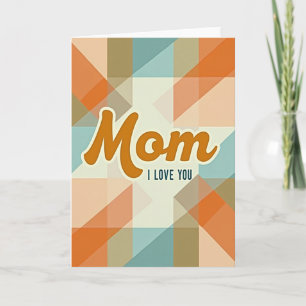 Retro Mama ich liebe dich Karte