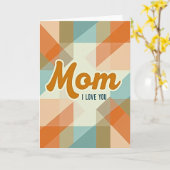 Retro Mama ich liebe dich Karte (Gelbe Blume)